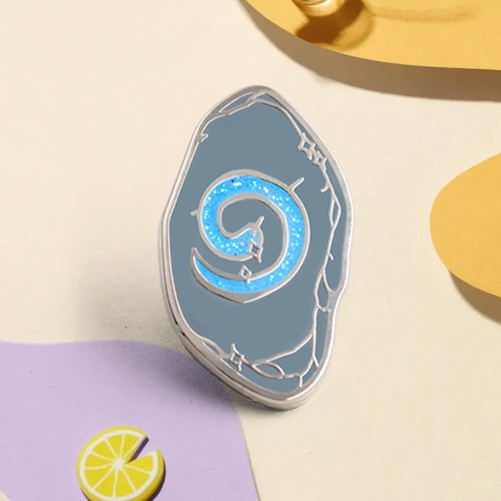 Эмалевый значок Hearthstone Warcraft Heroes Синий - Фэнтезийный символ Подарок для фаната