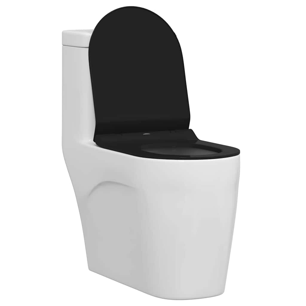 Adjustable Toilet Seat Black 50 x 36.5 x 5 cm Polypropylene