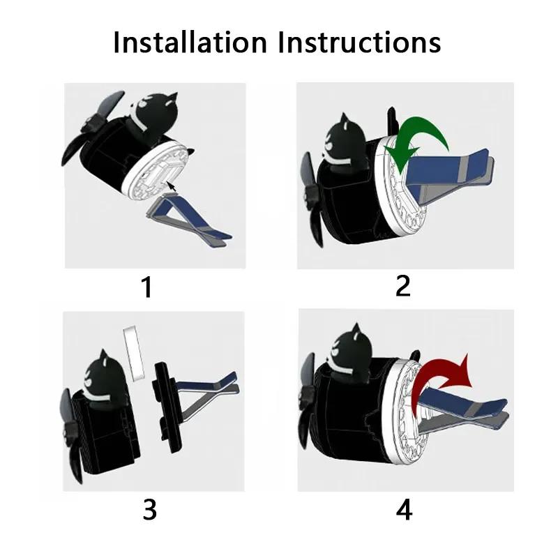 Освежитель воздуха для автомобиля Ароматерапия Pilot Вращающийся пропеллер Выход воздуха Ароматизатор Ароматизатор Кошка Собака Утка Хаски Pilot Авто Украшение