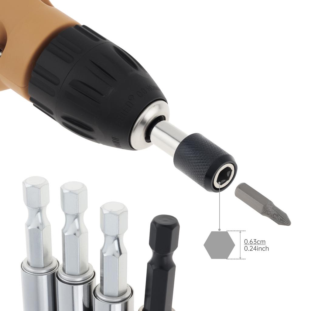 2pcs/4pcs 60mm-140mm Scalable Magnetic Screw Drive Guide Drill Bit for Nuts Drill and Handheld Driver, 1/4 Inch Hex Shank Extension Adapter