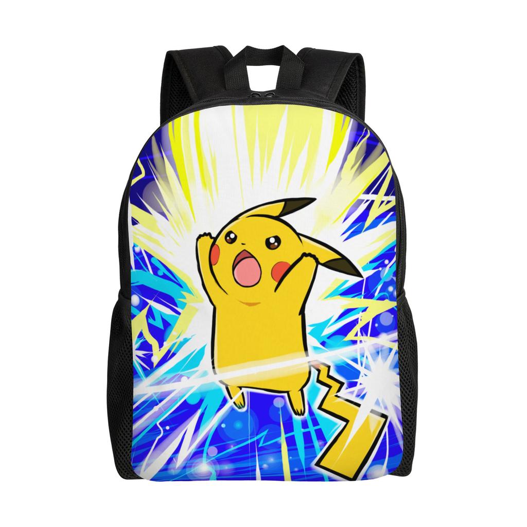 Custom Pokemoned P-Pikachus Backpacks for Women Men Waterproof College School Classical Anime Bag Print Bookbag