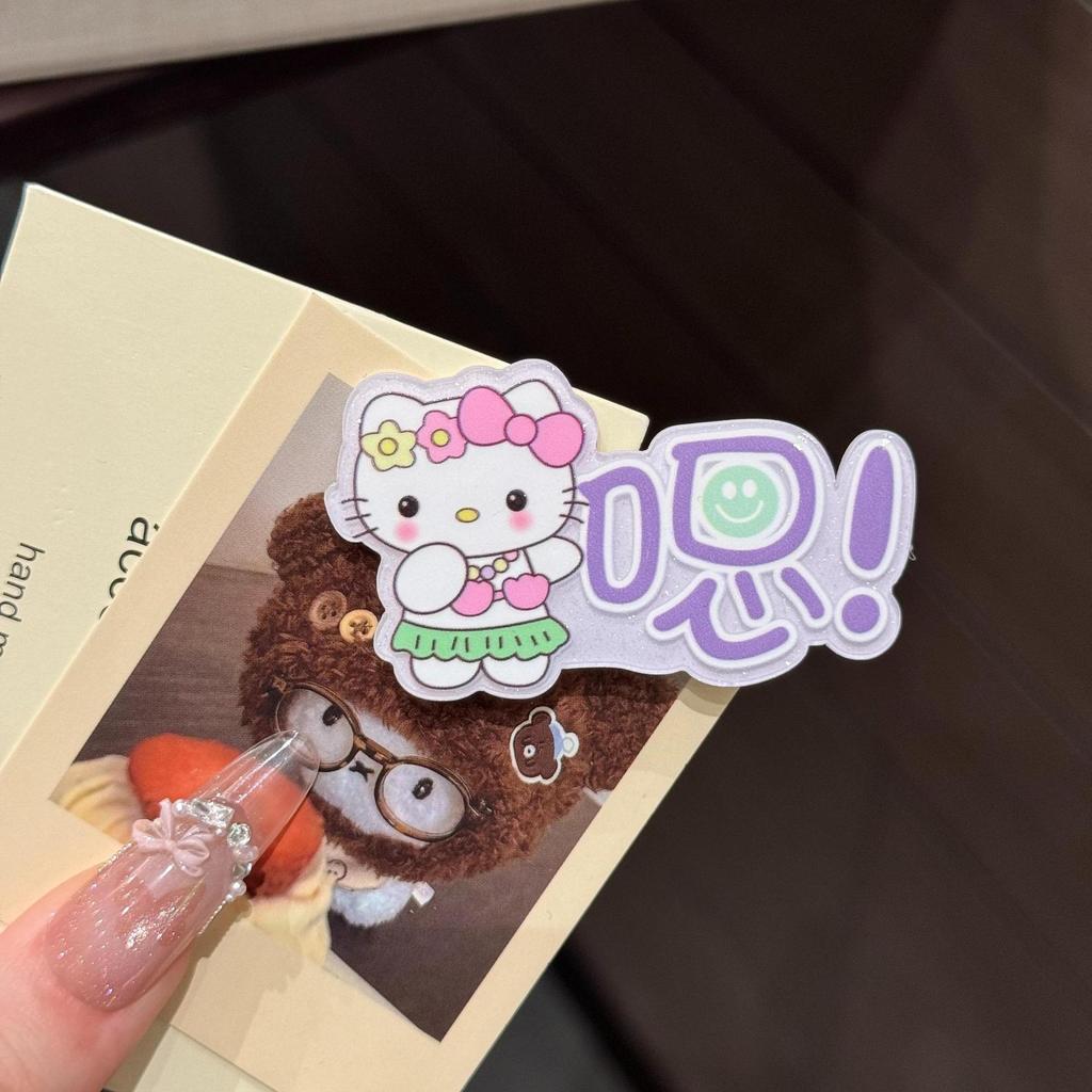 Очаровательная заколка для волос "Конфетный котик" - Милый японский аксессуар-уточка для девочек