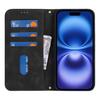 For iPhone 16 Stand Case Magnetic Closure Skin Touch Leather Flip Phone Cover with Wallet