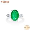Tancision10*14 ювелирные изделия изумрудное кольцо из стерлингового серебра женское ретро