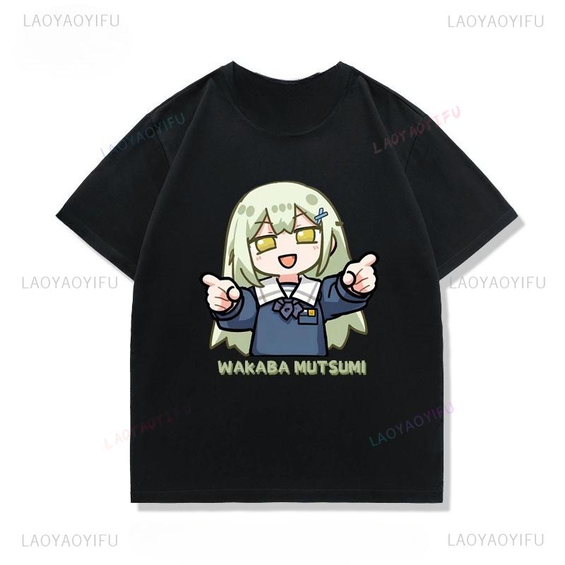 Футболка с аниме BanGDream! Футболка Ave Mujica MyGO!!!!! Полиэстер в стиле сёдзё Дешевая футболка с круглым вырезом Уличная одежда Кавайная Милая Футболка Женская