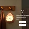 LED Night Light Human Body Sensing Lights USB Rechargeable Cute Animal Silicone Lamp For Bedroom Living Room Decor Children Gift