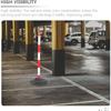 Traffic Delineator Post with Wheels 23.4 Inch High Elastic Warning Column for Garage Parking Safety Vehicle Collision Cushion and Car Stop Indicator
