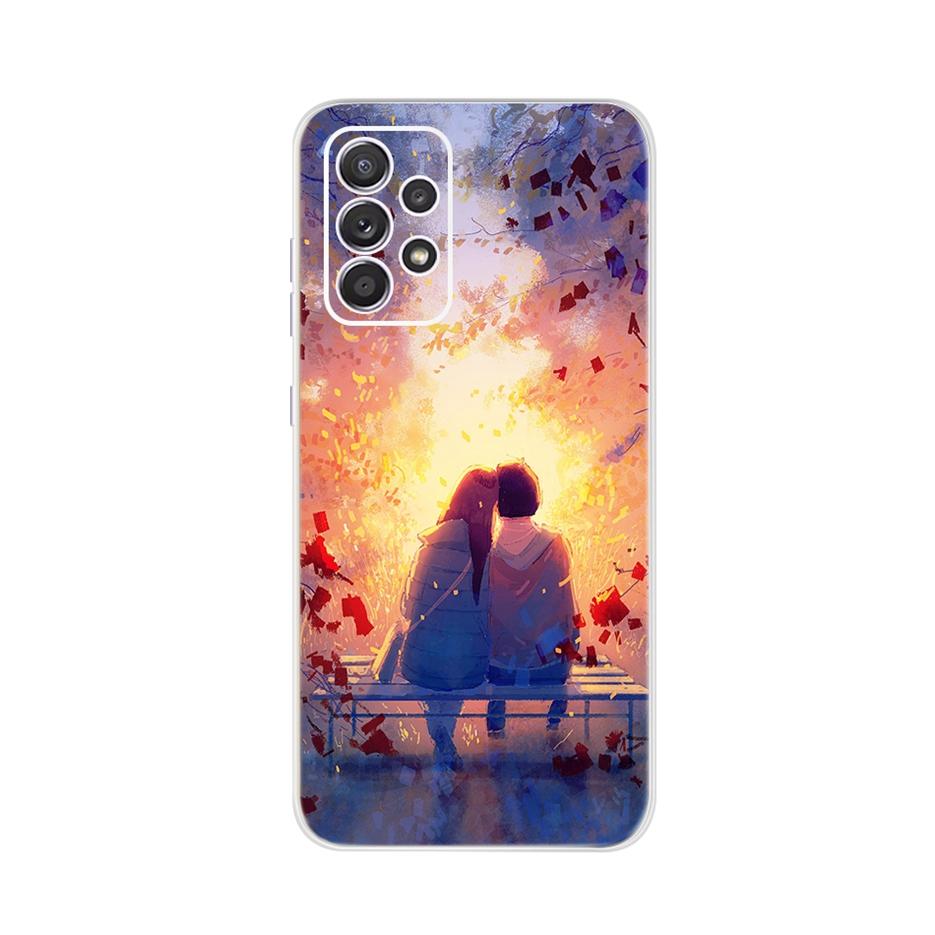 Cute Cat Cover For Samsung Galaxy A32 Case SM-A325F Soft TPU Slim Fundas For Samsung A32 A 32 5G A326B Phone Cases Coque Bumper