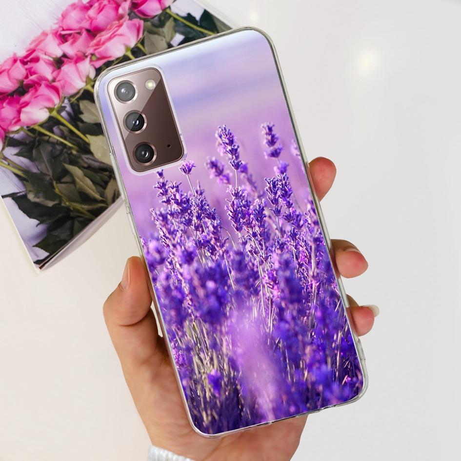 Чехол для Samsung Note 20 5G SM-N981B Популярный Цветок Тонкий Мягкий Силиконовый Чехол для Телефона для Samsung Galaxy Note20 Ultra 5G Funda Capa