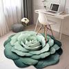 Floral Plush Floor Mat Non-Slip Absorbent Diatomaceous Earth Rug 3D Visual Flower