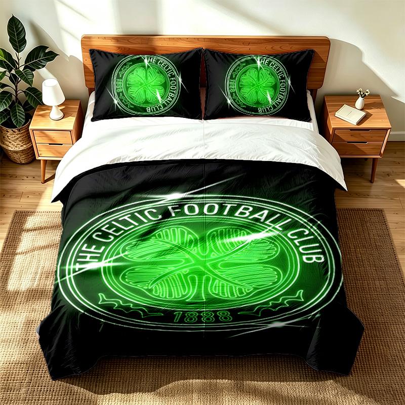 The Celtic Football Club (1) 3pc set suitable for master bedrooms soft and comfortable an ideal gift for family and friends Includes one duvet cover a