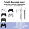 Кронштейн игрового контроллера для Xbox для коммутатора для PS5 для PS4 Прозрачная игровая ручка Дисплей Базовый держатель Игровая консоль Органайзер для телефона