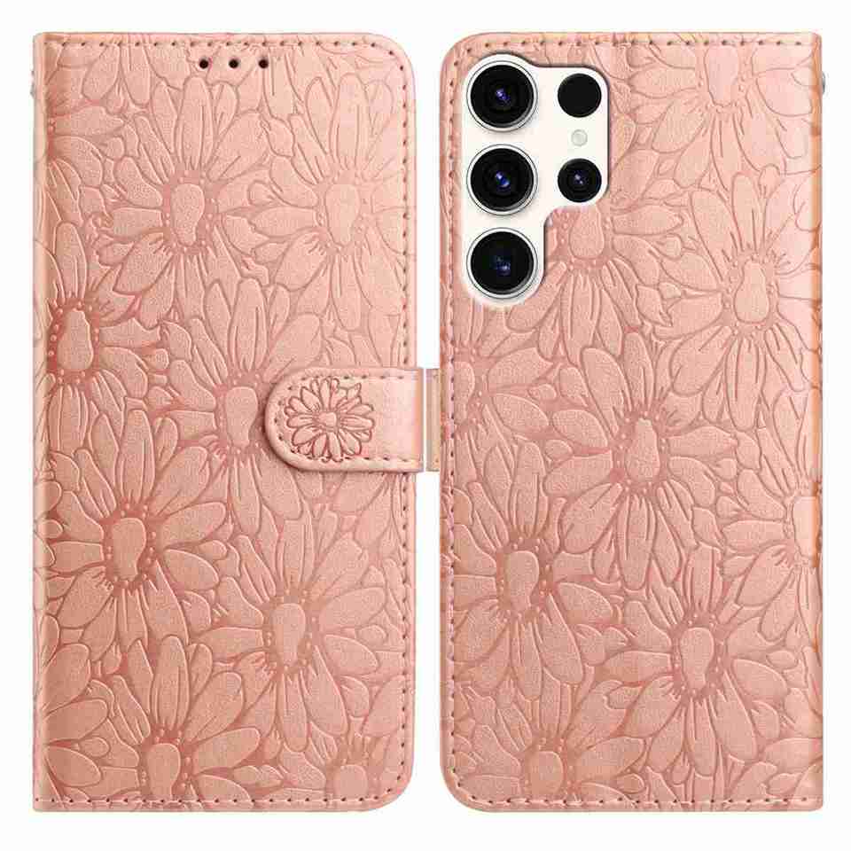 10-цветной тисненый чехол-книжка с ромашками для Samsung Galaxy A12 A15 A26 S20-S25...