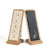 Bamboo Necklace Display Stand Wooden Multiple Necklace Easel Showcase Display Holder for Necklaces Jewelry Display Stand