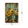 Креативная замечательная винтажная металлическая жестяная табличка с подсолнухом, жестяная картина для спортзала, кафе, гаража, настенный декор для ресторана, дома, лесного сада, для помещений и улицы