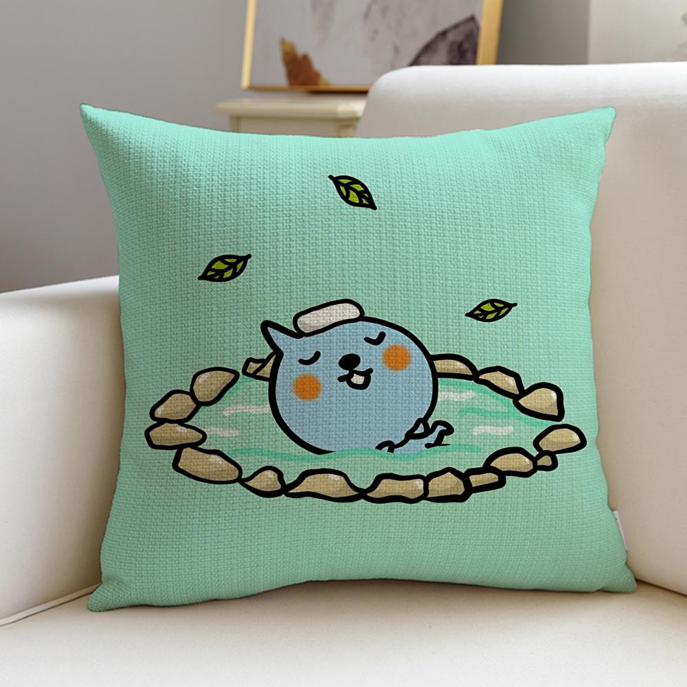 Classic QQooS Cushion Cover Breathable and skinfriendly linen pillowcase square removable and washable cushion