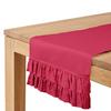 Pink Home Decor Stylish Wedding Party Holiday Table Setting Decor Solid Double Frill Table Runner-14 X 108