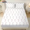 3Pcs Minimalist Style Christmas Candy Stick Printed Coreless Bed Sheet Set Multiple Sizes Bed Covers Bedroom Bedding Decorations