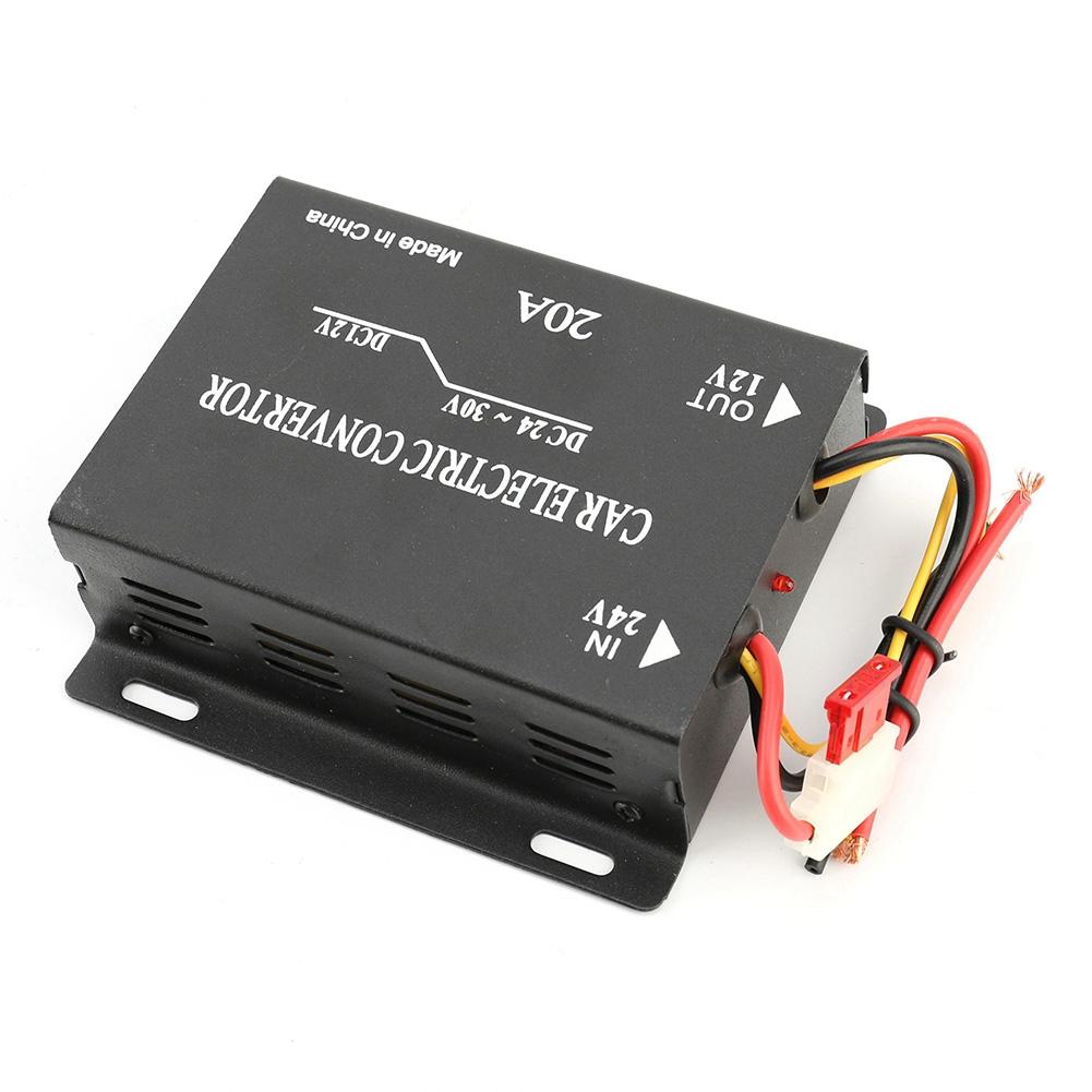 20A High Power Car Power Supply Converter Step Down Inverter 24V To 12V