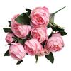 Поддельный букет цветов, не выцветающий, «сделай сам», не требующий ухода, красивый, с 10 головками, роскошная имитация розы, пиона для гостиной