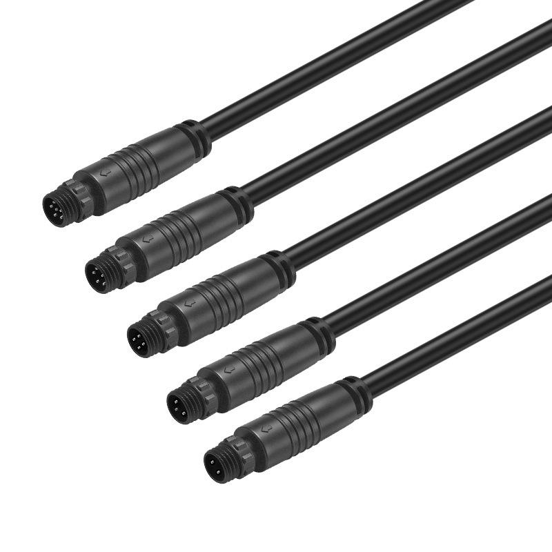 M8 Male/Female Waterproof IP67 Locking Connector for Electric Motorcycle/Car Sensor Cable