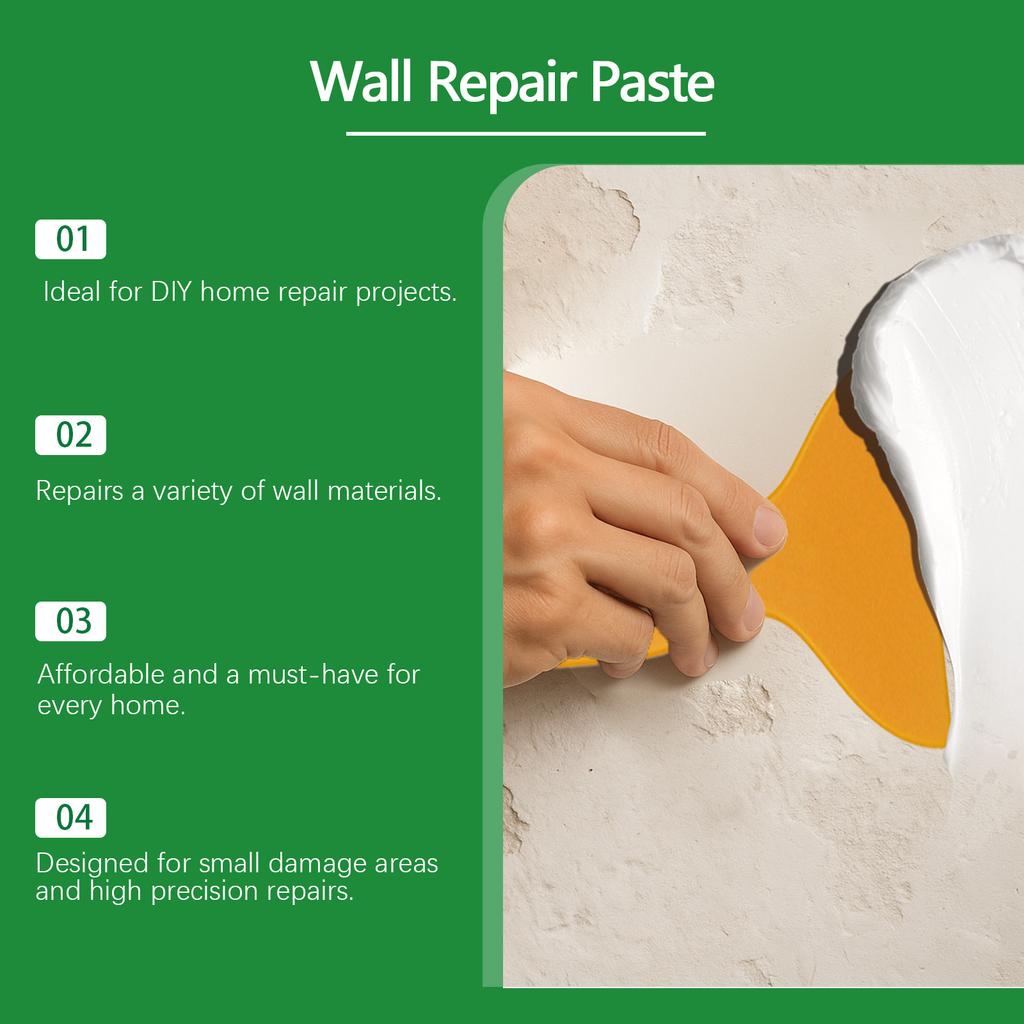 Настенная паста, паста для заполнения трещин, настенная паста, набор для ухода за стенами, набор для реставрации стен своими руками со шпателем, 100 г