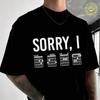 Мужская одежда Sorry I DGAF Забавная гитарная аккорда Скрытое сообщение Мото Футболка Хлопок Короткий рукав