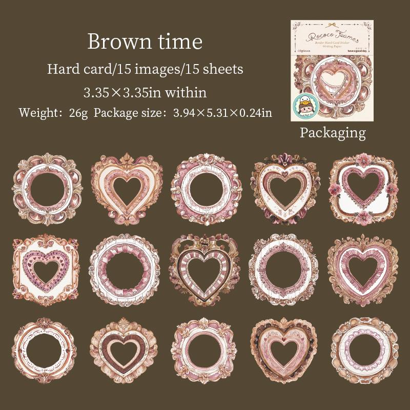 4 стиля Ретро Плющ и Лоза Рамка Твердый Картон Бумага Рококо Серия Рамок для Зеркал Ручная работа Аккаунт Сделай сам Декоративная наклейка