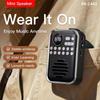 Радиоприемник с Bluetooth-динамиком, 400 мАч, на клипсе, перезаряжаемый, портативное FM-радио, декор для дома