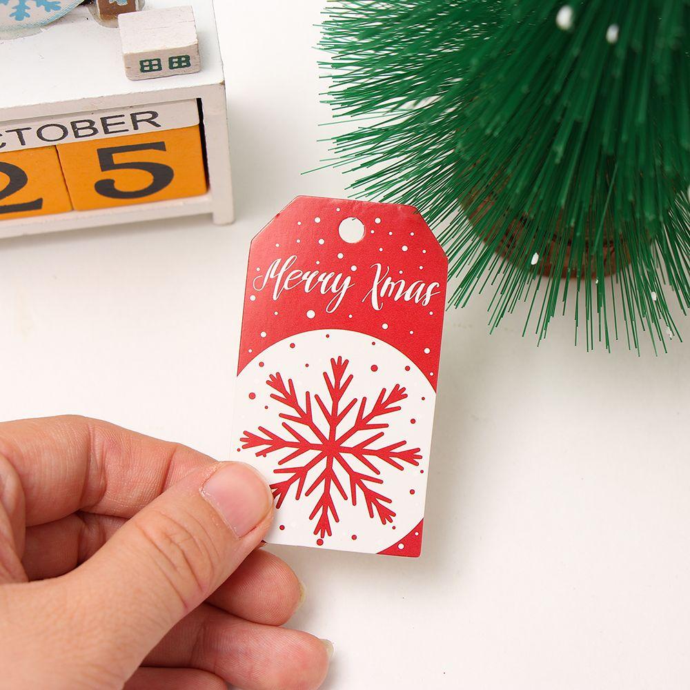 Gift Wrapping with Rope Santa Claus Xmas Decorations Christmas Paper Tags Gift Cards Hanging Label