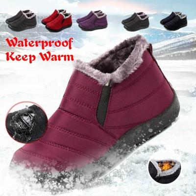 Ботинки для женщин Женские теплые зимние ботинки Femme Winter Женские короткие зимние ботинки Повседневные теплые меховые ботинки размера плюс