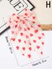Valentine's Day Sweet Korean Women Bow Ribbon Hair Clip Spring Clip Double Layers Bowknot