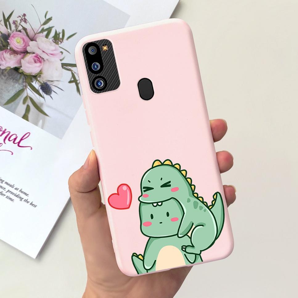 For Samsung Galaxy M21 2021 Case Cute Cat Fashion Girl Soft Silicone Cover For Samsung M21 2021 SM-M215G Bumper Phone Case Funda