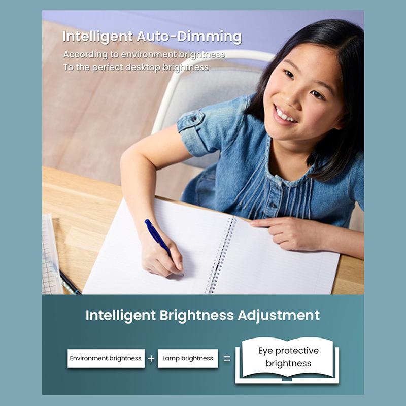Philips Светодиодная лампа для защиты глаз, настольный светильник, интеллектуальный датчик, определение яркости окружающей среды, 3 режима, источник света CCT 2700K / 4000K / 6500K