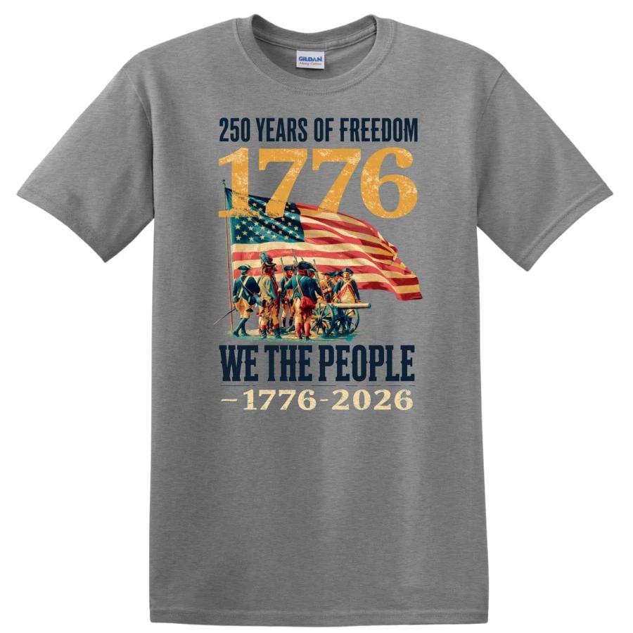 1776 2026 T Shirt We The People 250 Years Freedom Flag Vintage Patriotic Tee