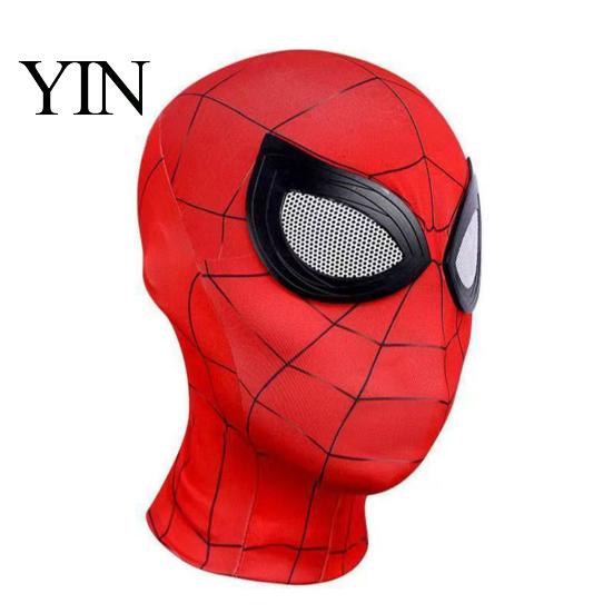 Superhero Role Play Mask Spider Balaclava Mask, Full Face Cosplay Headpiece for Adults Kids, Realistic Movie Web Hood Breathable Costume with