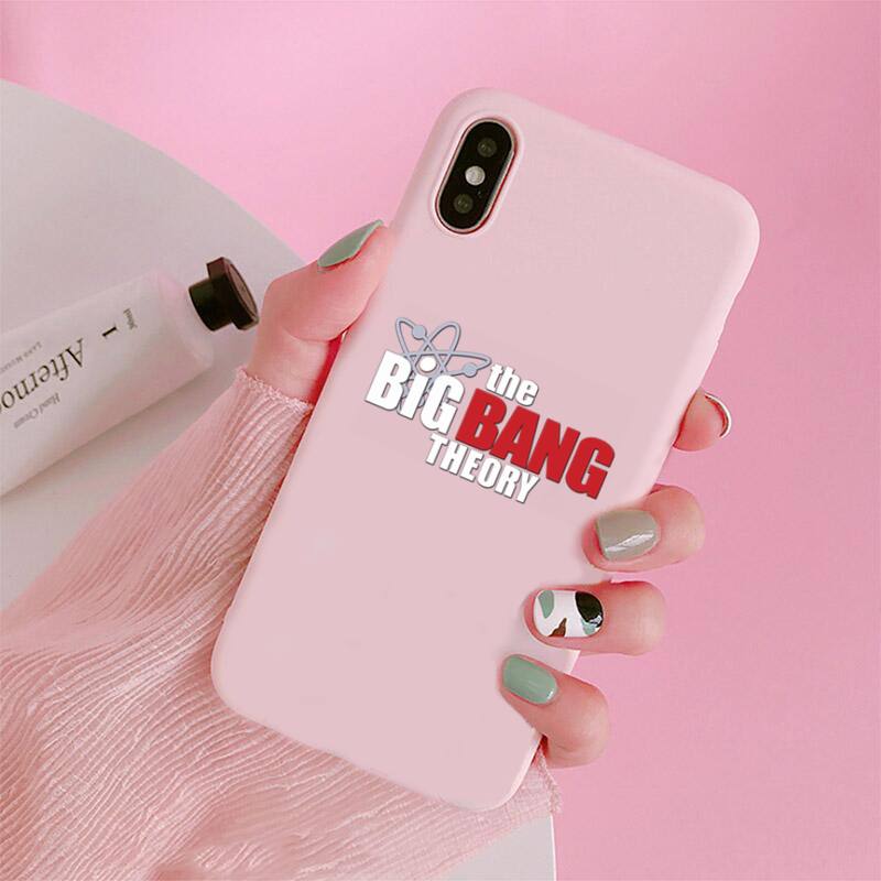Big Bang Theory Phone Case For Iphone 12 11 Pro Max Mini XS 8 7 6 6S Plus X SE 2020 XR Matte Candy Pink Silicone Cover