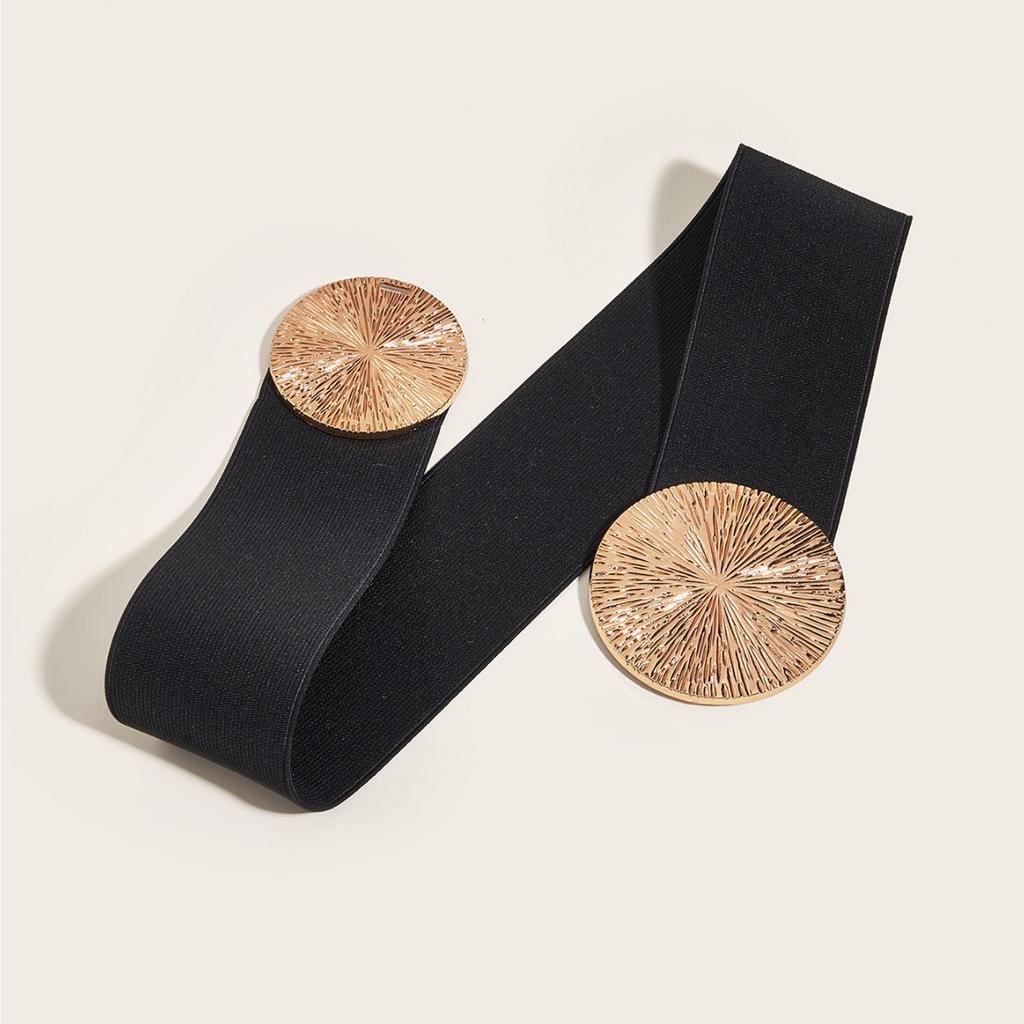 Эластичный пояс шириной 6 см, модный декор пряжкой, кушак, регулируемый эластичный пояс для женщин, для платьев, джинсов, брюк