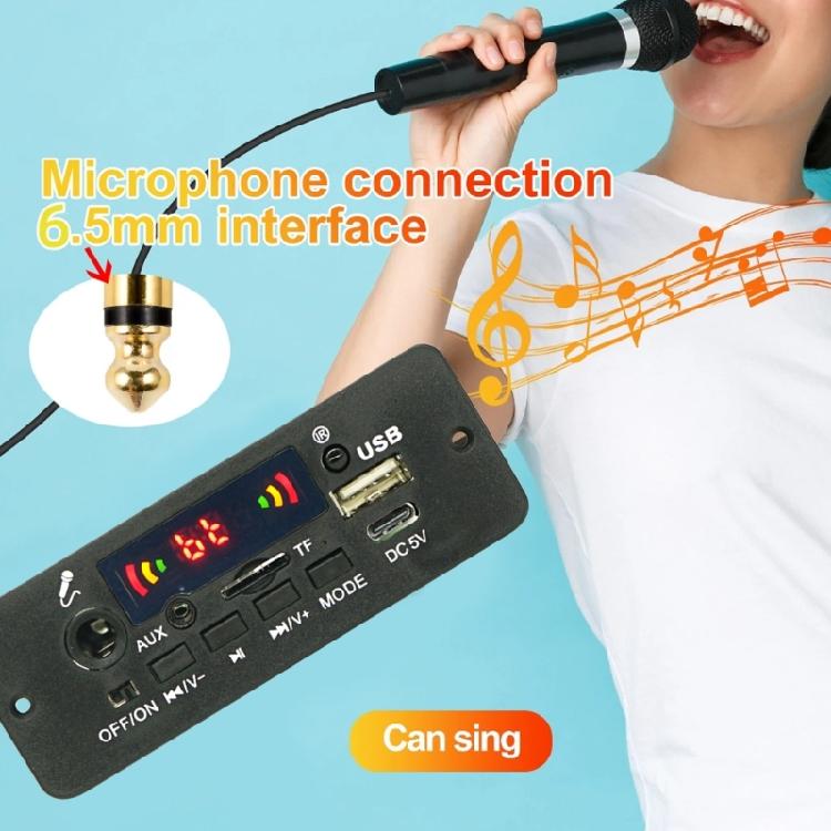 Плата декодеров Беспроводной автомобильный MP3-плеер с Bluetooth-совместимостью 5.0 Модуль записи USB Поддержка USB TF-карты AUX FM-радио