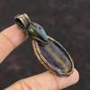 Multi Fluorite Pendant Copper Wire Wrapped Pendant Labradorite Gemstone Pendant Copper Wire Wrap Jewelry Handmade Pendant Gift For Her & Mom