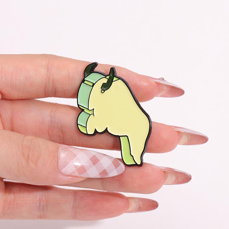 Cute Cow Enamel Pins Custom Animation Brooches Lapel Badges Clothes Cartoon Jewelry Gift for Kids Friends