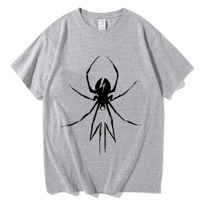 Halloween Minimalist White Spider Silhouette Print Unisex Tshirt Cotton Unisex Short Sleeve Oneck Casual Unisex Party Top
