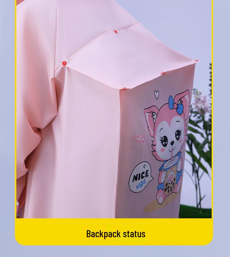 Детский полноразмерный водонепроницаемый велосипедный дождевик с чехлом для рюкзака, возраст 5-12 лет