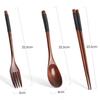 New Handmade Japanese Natural Wood Chopstick Spoon Fork Tableware Set Rice Soup Bamboo Utensil Home Kitchen Dinnerware Suit