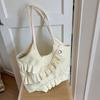 Stylish Ruffle Tote Bag Korean Women's Handbag Trendy Frill Shoulder Bag  Armpit Bag