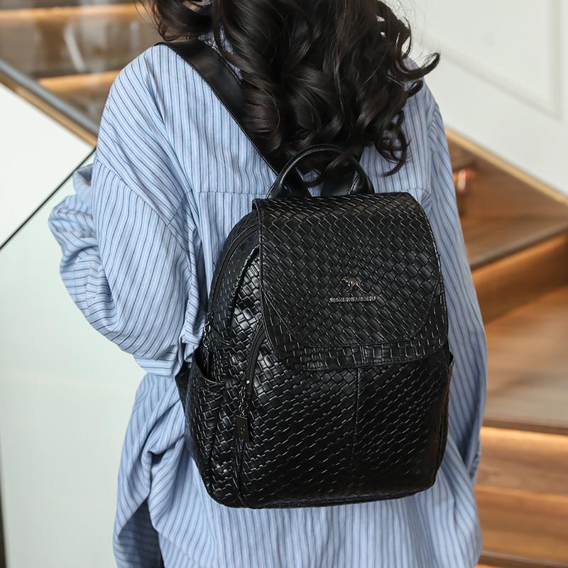 Vintage Women Leather Backpack Purse For Women  High Quality Female Design Bagpack Rucksack Large Bookbag For Girl Sac A Dos Quality