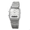 Casio AQ-230A-7D/AQ230A-7D Ana-Digi Metal Belt Silver Silver Dial Unisex Watch Wristwatch