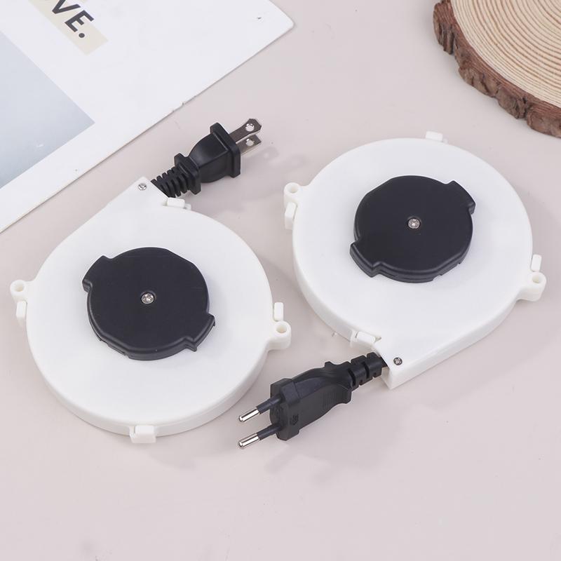 Automatic Retractable Power Reel Cable 220v Camping Wires Power Reel Cable Sleeves US EU Plug Reel Cable 1.6m