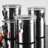 Coffee Bean Canister Airtight Storage Container Rust-Resistant Reusable Airtight Seal Coffee Bean Container Storage Jar with Clear Lid