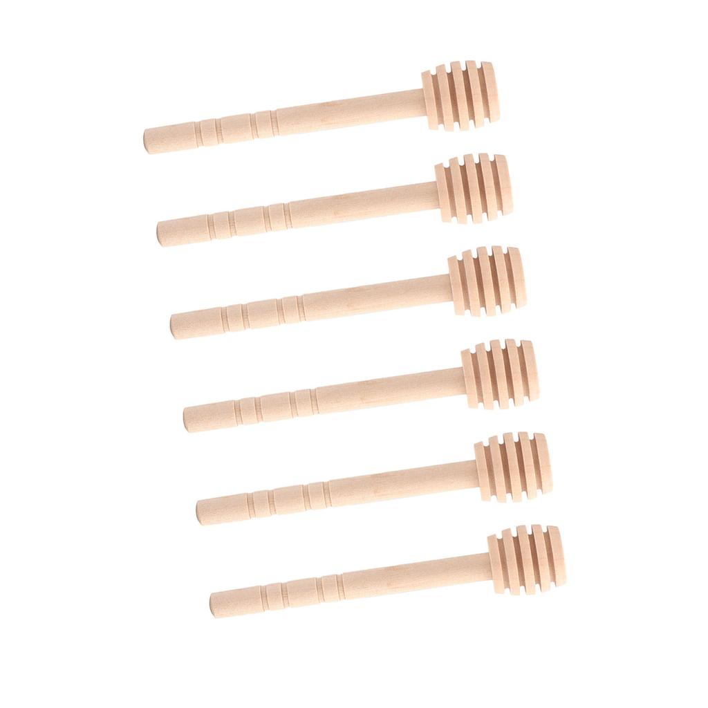 50Pcs/set Household Wooden Jam Honey Dipper Jar Dispensing Collecting Stirring Rod Stick 10cm
